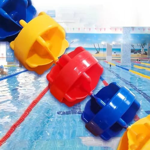 Pool-Bahn-Abtrennungen,Pool-Sicherheitsleinen und Schwimmkörper, Poolseile und Schwimmkörper für Pool-Abtrennungen, vormontierte Wasser-Sicherheitsleinen und Schwimmkörper-Kits(Steel Wire Ro,5m/16.40f