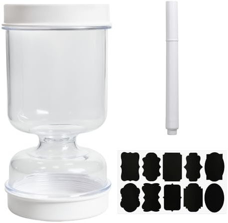 Pot Cornichon Retournable 1000ml Rangement Cuisine Anti-Fuite Récipient en Sablier pour Mariner Les Concombres, Les Cornichons, Les Olives