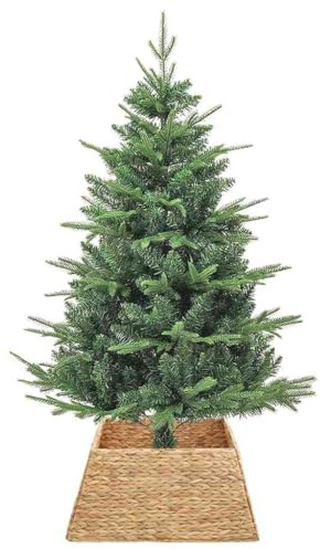 vidaXL Weihnachtsbaumkragen Quadratisch Braun 70 x 70 x 28 cm