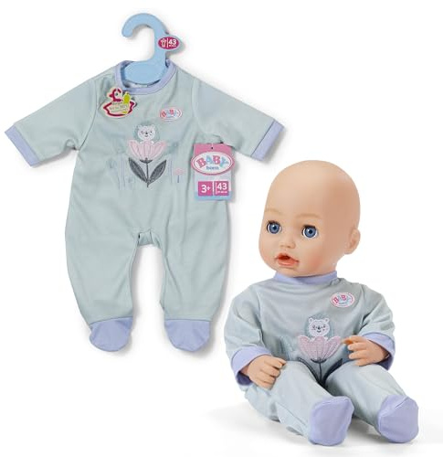 BABY Born Strampler Mint für 43 cm Puppen mit Waldmotiv | Waldmotiv, Details an Ärmeln und Beinen, passend für 43 cm Puppen