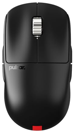 Pulsar Gaming Gears - X2A eS Wireless Gaming Mouse, Ambidextrous, Optical switch, OLED Display, Driverless, PAW3395 sensor, 100H battery, 4K dongle Included (Medium, Black) (Renewed)