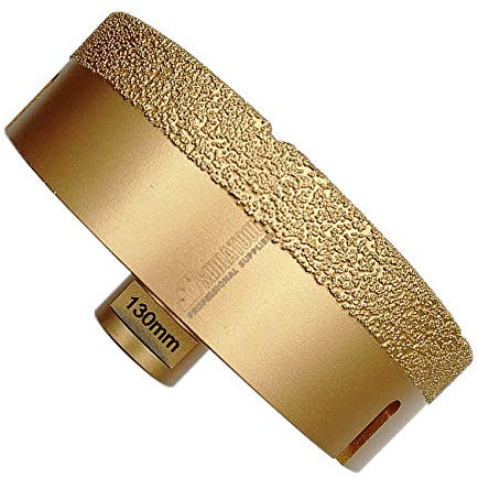 SHDIATOOL Corona diamantata diametro 130 mm altezza diamante 15 mm per piastrelle di porcellana granito marmo foratura a secco