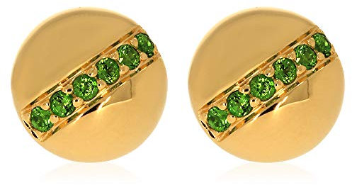 Ohrstecker mit 12 Chromdiopside ca. 0,26 ct. vergoldet