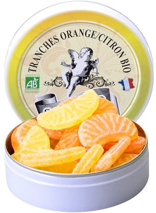 Pastilles Saint-Ange | Bonbons Traditionnels 100% Français (Bio Orange Citron)