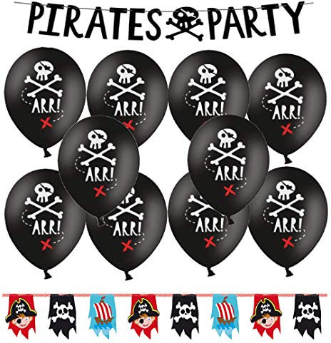 Deko Set Piraten Kindergeburtstag Piratenparty Geburtstag Kinder Partykette Luftballons Piraten Party