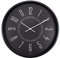 NeXtime 3261ZW Wanduhr, Metall, Schwarz, 35cm