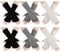 6 Pairs Unisex Half Finger Gloves Warm Stretchy Knit Fingerless Gloves 8.6 Inches for Women Men(Black, White, Light Gray)
