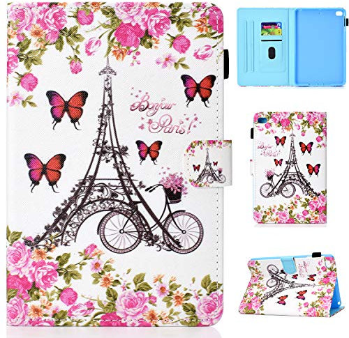 ONETHEFUL Carcasa Libro Funda Tablet Apple iPad Mini 5 / 4 / 3 / 2 / 1 7.9 Cover Fundas Protector con PU Cuero y Soporte - Torre de Flores