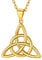 PROSILVER Gold Plated Necklace for Women - Celtic Knot Triquetra Pendant with Adjustable Chain S925 Sterling Silver Celtic Infinity Love Jewelry with Gift Box