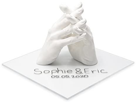 Lucky Hands® Sockel - Veredeln Sie Ihren 3D Handabdruck mit einem wunderschönen Sockel (Acryl 5 mm, 25 x 25 cm)