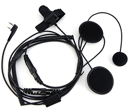 ARSMI Motorrad-Helm-Headset voller Gesichts-Headset Ptt Mikrofon Walkie-Talkie Tragbare Radio Fit for Kenwood Walkie-Talkie-Headset