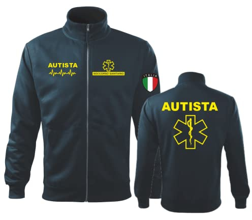 ZENA FELPA SOCCORRITORE INFERMIERE AUTISTA SOCCORSO AMBULANZA 112 118 MEDICO OSS (XL)