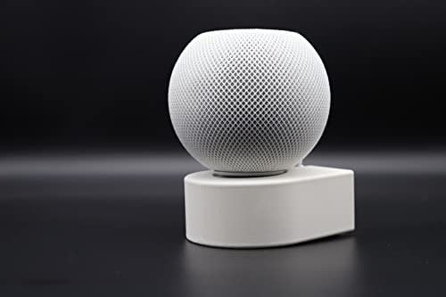Generisch Designkarussell Halterung für HomePod Mini (weiß/rund), schraubenlose Wandhalterung für die Steckdose, Stabiler Wandhalter mit Kabelmanagement…