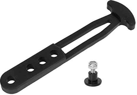 Boat Ladder Strap, Black Rubber Boat Telescoping Ladder Strap Marine Grade Secure Retaining Latch Band with 4 Adjustable Mounting Holes for 2-Step 3-Step 4-Step Ladder