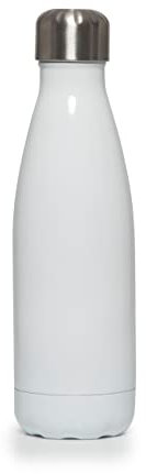 Festival Stainless Steel Water Bottle 350ml Double Walled Vacuum Flask BPA Free 12 Hours Hot & Cold Sport Drink Bottle for Gym Home Office Outdoor Work (White)