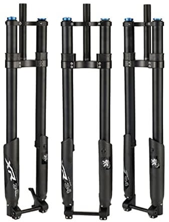 QHIYRZE Mountain Bike Suspension Inverted Fork 26 27.5 29 DH MTB Air Fork Travel 160mm Adjustable Rebound Double Shoulder Straight Front Fork Manual Lockout 15 * 110mm Boost