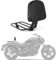 GYMARK Motorrad Gepäckträger Sissy Bar Fahrer Rückenlehne für Kawasaki Vulcan S 650 2015-2023 Cargo Shelf Abnehmbare hintere Beifahrersitz Zubehör