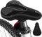 Neu Einklebbar Fahrradsattel Überzug Memory Foam Fahrradsitz Überzug Sattelschutz Polstersattelüberzug Weicher für Mountainbike, Rennrad, Hometrainer Fahrrad (Schwarz/Schwarz)