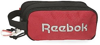 Reebok Portland Federmäppchen, dreifach, Schwarz, 22 x 10 x 9 cm, Polyester, Schwarz, Talla única, Dreifach-Etui