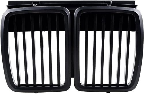 Auto Front Kühlergrille für BMW E30 3-Series 325i 318is 1982-1994,Dauerhaft Auto Front Stoßstange Grille Grill KüHler Ersatz Dekoration Zubehör.,B-Matte Black