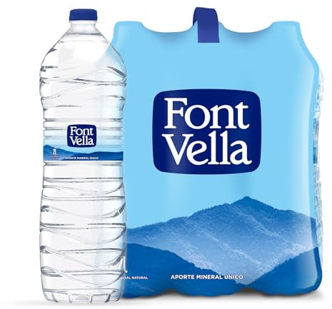 Font Vella Agua Mineral Natural, 6 x 2L