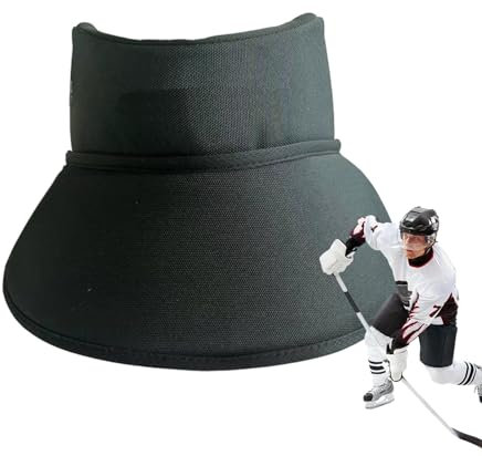 Pomurom Eishockey Nackenschutz, Ice Hockey Neck Guard, Verstellbarer Nackenschutz für Hockey Eishockey Rugby, Weiche Atmungsaktives Nacken Schutzausrüstung für Damen Herren Sportler