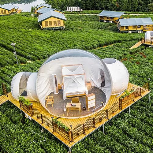 MAYFABD Inflatable Bubble Tent Inflatable Large Outdoor Inflatable Hotel Tent Inflatable Dome Bubble House Transparent Large Outdoor Tents For Camping Backyard Large Family Tents,5m