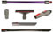 vhbw 6-Part Vacuum Cleaner Accessory Set compatible with Dyson Refurbished V7 handheld Trigger Purple