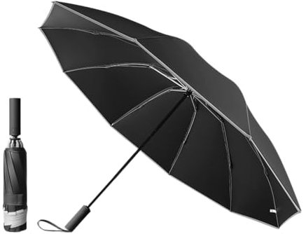 erised's bifrost Extra Large Travel Folding Inverted Reverse Umbrella Waterproof Automatic Open/Close,10 * 2 Ribs Portable Golf Parasol,Outdoor Rain/Sun/99 UV Protection/UPF 50 Blocker