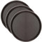 NAMYEUT Bandeja redonda de plástico para camarero de 28 cm, redonda, de plástico, antideslizante, para cocina, cafetería, panadería, restaurante (3 unidades)