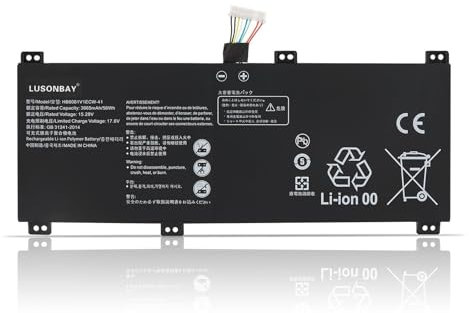 LUSONBAY Batterie de Remplacement pour Ordinateur Portable Huawei HB6081V1ECW-41 Compatible avec MagicBook Pro 2020 D 16 V700 HBL-W19 HBL-W29 HB6081V1ECW-41 15,28 V 3665 mAh/56WH