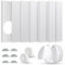 WIAZZLUK 6 Pièces Kit Calfeutrage Climatiseur, Joint Fenêtre pour Climatiseur Mobile, Calfeutrage Porte Climatiseur Réglable (43-220 cm) avec 1 Adaptateur 5,1φ et 5,9φ, 1 Housse Imperméable