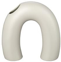 blomus Vase KAGETSU | Farbe Micro Chip | Blumenvase aus Keramik in Grau | Größe M | 5,5T x 18B x 18H cm | runde Dekovase für Blumen