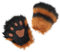 NICEYEA Damen Kunstpelz Plüsch Katzenpfote Fingerlose Handschuhe Warme Flauschige Halbfinger Handschuhe Weihnachten Halloween Party Cosplay Tier Kostüm Zubehör, braun, Einheitsgröße