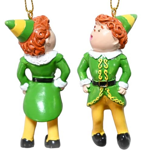 Elf Christmas Ornaments, Elf Man Clay Figurine with Strings Hanging Ornaments for Xmas TreeHoliday Party Festive Season Birthday Gift