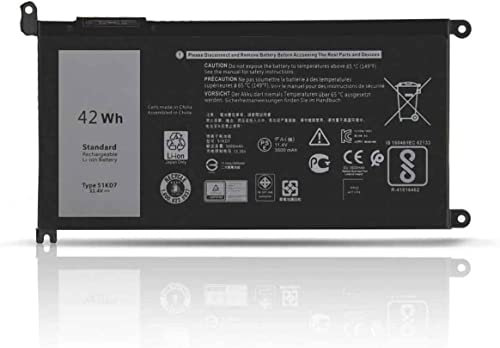 51KD7 P28T001 Y07HK FY8XM 0FY8XM Laptop Battery Compatible for DELL Chromebook 11 3100 3180 3189 5190 3181 2-in-1 Series (11.4V 42Wh)