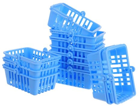 ibasenice 12stücke Einkaufskörbe Für Puppenhaus Farbige Miniatur Supermarkt Körbe Zur Dekoration Und Aufbewahrung Für Häuser Und Mikrolandschaften