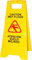 HO Higiene Online | Señal de suelo mojado en castellano e inglés 62 x 30 cm - Cartel plegable señalización advertencia pavimento mojado amarillo para empresas y grandes superficies