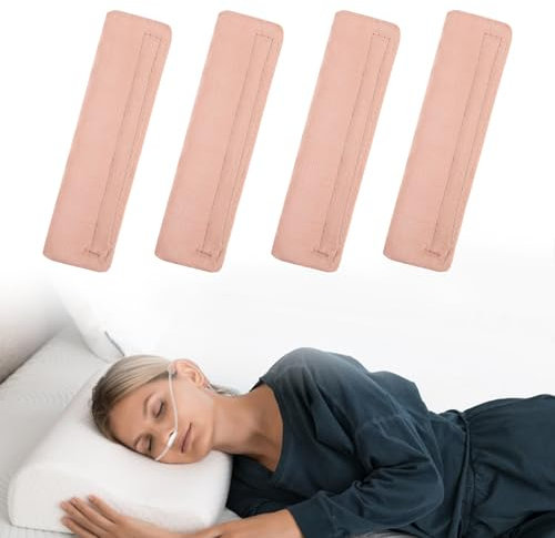 4 Packungen Satin Nasenkanüle Ohr Kissen weichen nasalen Sauerstoff deckt Kanüle Ohr-Schutz für Sauerstoff Benutzer zu helfen, lindern Ohr Schmerzen und Wange zu verhindern Wunden Ohr (Rosa)