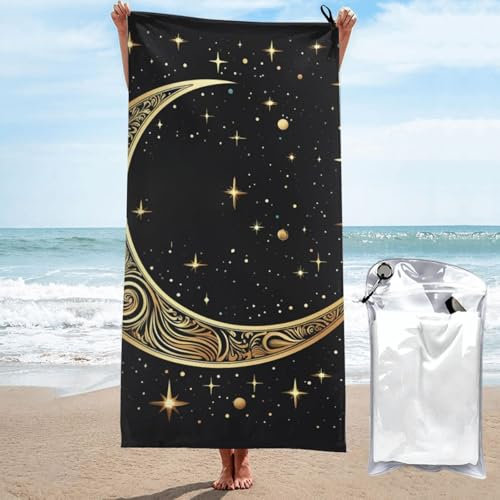 Asciugamani da spiaggia in microfibra oversize leggeri asciugamani senza sabbia per adulti Asciugamano da bagno assorbente ad asciugatura rapida modello mezzaluna asciugamano da viaggio asciugamano