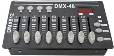 DMX512 48-K-Controller für Bühnenbeleuchtung, LED-Par & Moving Headlights, DJ-Mixer mit Digitalanzeige, Pro Lichtsteuerung für Veranstaltungen und Partys