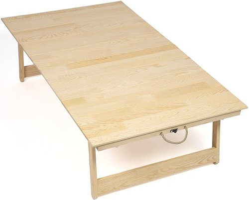 Klappbarer Picknicktisch, Massivholz Gartentisch, 120x70x35 cm, 4-6 Personen (Natürlich)