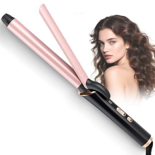 Großcat Lockenstab Welleneisen 25mm, Soft Curl, Tourmalin-Keramik-Hair Curler mit LED-Anzeige (160-230℃), Schnelles Aufheizen Lockenwickler für weiche, Natürliche, Lockere Locken