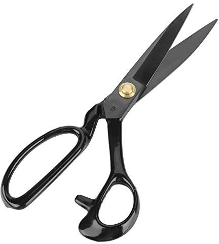 Tijeras de costura de servicio pesado, tijeras de tela de acero inoxidable de 9.5, tijeras a medida profesionales para cortar tapicería de cuero de tela mango ergonómico sin