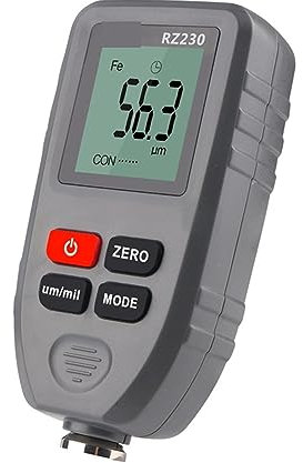 Lackmessgerät Auto, RZ230 Tragbares digitales Beschichtungsdickenmessgerät 0-1300 um Karosserielack-Filmdickenmessgerät Um/mil