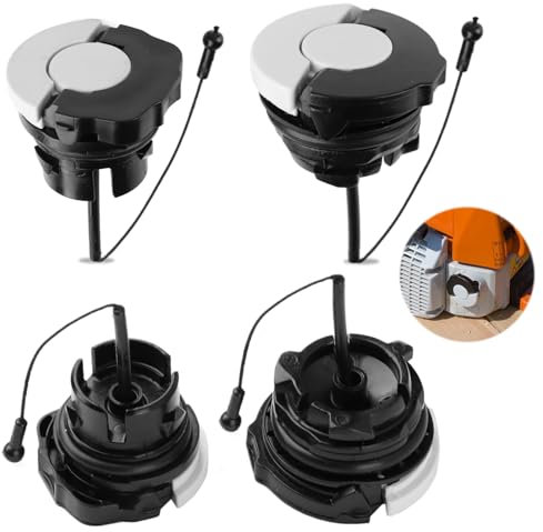 Tapones de depósito compatibles con Stihl, 2 piezas tapón de aceite y combustible para motosierra MS250 MS381, reemplazo impermeable y duradero, fácil instalación, piezas de repuesto