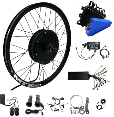 Ebsenopower Electric Bike Conversion Kit, 72V 3000W Rear Wheel, 24-29 MTX39, with 72V 25AH Triangle Battery, Black