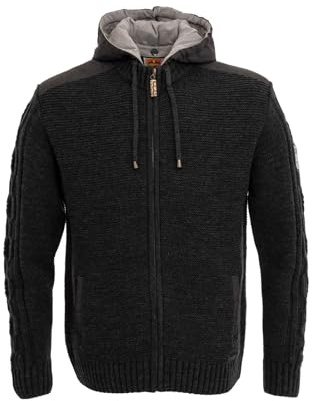 Maddox Herren Trachten Strickjacke Bruneck mit Kapuze
