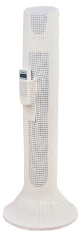 Gorise Fully Enclosed Tower Fan Protector Dust Cover for Vertical Fans Polyester Fibre Dustproof Cover with Remote Control Pocket for Home and Office Use