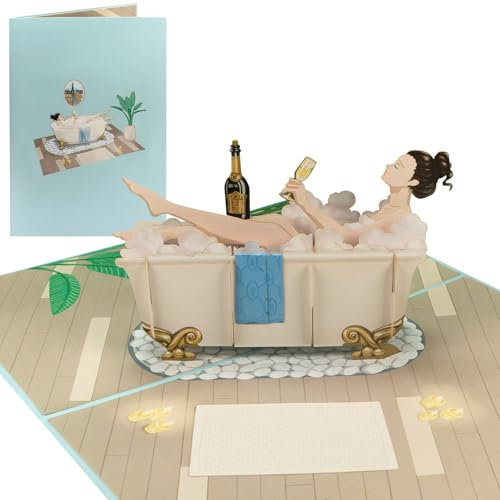 Sweetpopup® Pop Up Karte Wellness | 3D Geburtstagskarte für Frau Freundin Mutter | Glückwunschkarte zum Geburtstag oder Muttertag | Geschenkkarte, Gutschein für Urlaub & Spa, 192